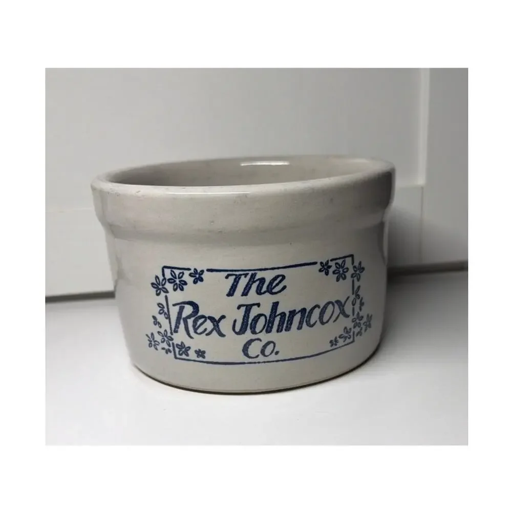 Vintage Louisville Stoneware The Rex Johncox Co. Collectible Butter Crock Bowl